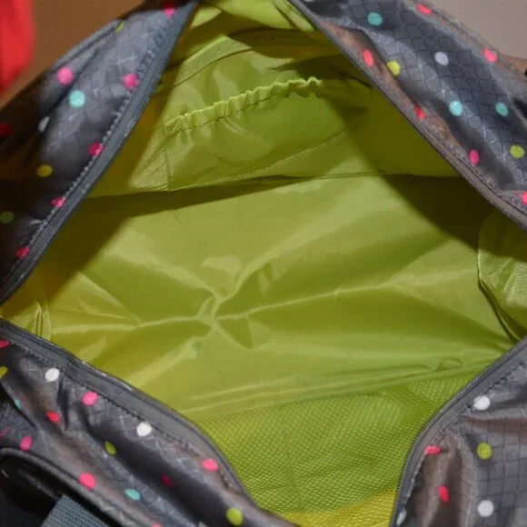 Justice grey with colorful dots duffle bag - Picture 3 of 4